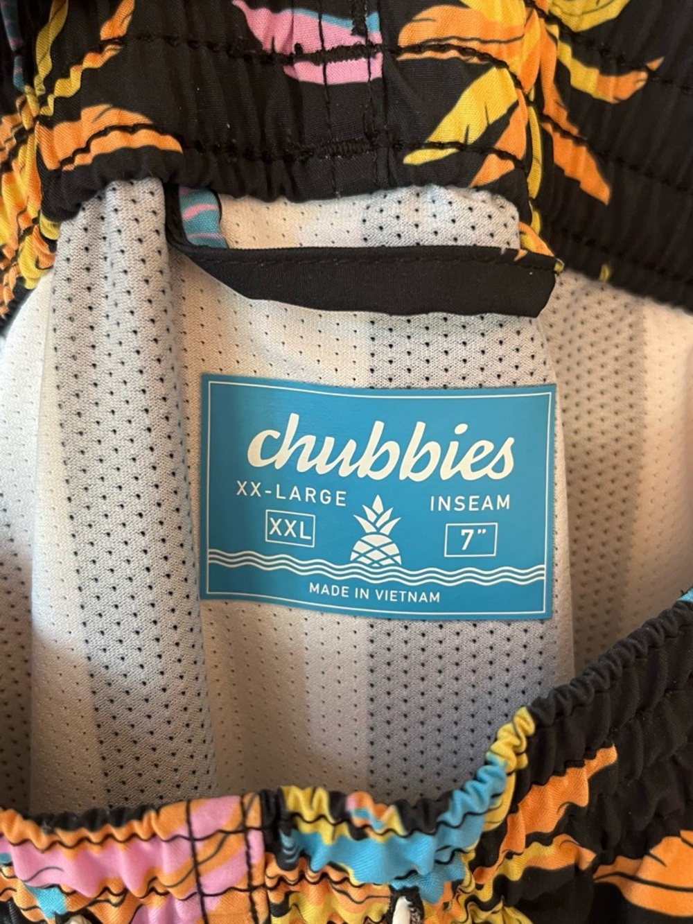 Men’s Chubbies Lined Swim Trunks Tropical print- size XXL - Picture 2 of 7